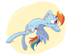 Size: 1357x1036 | Tagged: safe, artist:pastelbuttons, rainbow dash, g4, backwards cutie mark, female, pose, solo