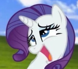 Size: 560x494 | Tagged: safe, rarity, pony, unicorn, ponies: the anthology 3, rarity wallpaper, g4, bliss xp, cropped, drunk face, female, image macro, mare, meme, microsoft windows, open mouth, solo, webcore, windows xp