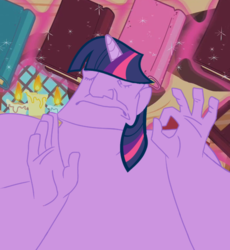 Size: 557x605 | Tagged: safe, twilight sparkle, g4, meme, pacha, the emperor's new groove, when x just right