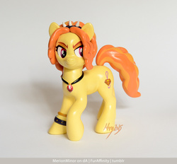 Size: 900x836 | Tagged: safe, artist:merionic, adagio dazzle, earth pony, pony, equestria girls, g4, 2015, bracelet, disguise, disguised siren, earth pony adagio dazzle, equestria girls ponified, female, gem, jewelry, necklace, pendant, photo, ponified, sculpture, siren gem, solo, traditional art