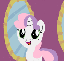 Size: 466x448 | Tagged: safe, artist:sstories, sweetie belle, g4, cute, diasweetes, female, open mouth, solo