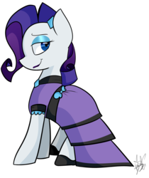 Size: 2749x3265 | Tagged: safe, artist:befishproductions, rarity, g4, clothes, dress, female, high res, rich marshmallow, signature, simple background, solo, transparent background