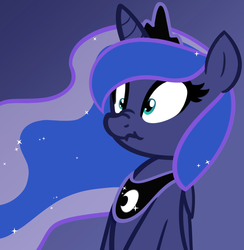 Size: 1280x1311 | Tagged: safe, artist:furrgroup, princess luna, alicorn, pony, g4, derp, female, mare, scrunchy face, simple background, solo