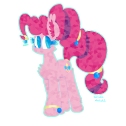 Size: 1008x1008 | Tagged: safe, artist:vanillaswirl6, pinkie pie, crystal pony, pony, g4, crystallized, female, simple background, solo, transparent background