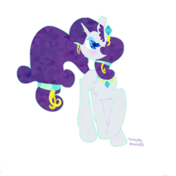 Size: 1008x1008 | Tagged: safe, artist:vanillaswirl6, rarity, crystal pony, pony, g4, crystallized, female, simple background, solo, transparent background