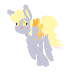 Size: 1008x1008 | Tagged: safe, artist:vanillaswirl6, derpy hooves, pegasus, pony, g4, chibi, female, mare, simple background, solo, transparent background