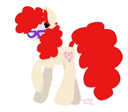 Size: 1152x1008 | Tagged: safe, artist:vanillaswirl6, twist, earth pony, pony, g4, female, glasses, open mouth, simple background, solo, transparent background