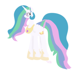 Size: 1008x1008 | Tagged: safe, artist:vanillaswirl6, princess celestia, pony, g4, female, mare, simple background, solo, transparent background