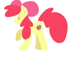 Size: 792x612 | Tagged: safe, artist:vanillaswirl6, apple bloom, earth pony, pony, g4, cutie mark, female, simple background, solo, the cmc's cutie marks, transparent background