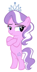 Size: 3400x6661 | Tagged: safe, artist:kuren247, diamond tiara, earth pony, pony, g4, bipedal, crossed arms, crossed hooves, female, simple background, smug, solo, transparent background, vector