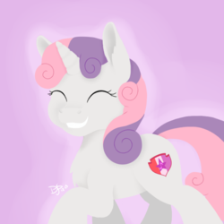 Size: 768x768 | Tagged: safe, artist:dorij-s, sweetie belle, g4, cutie mark, female, smiling, solo, the cmc's cutie marks