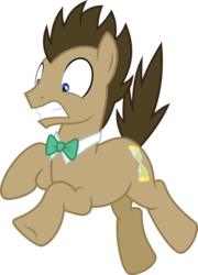 Size: 4329x6000 | Tagged: safe, artist:chainchomp2, doctor whooves, time turner, earth pony, pony, g4, slice of life (episode), .svg available, absurd resolution, bowtie, male, scared, simple background, solo, stallion, startled, transparent background, vector