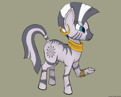 Size: 1303x1040 | Tagged: safe, artist:renderstarfall, zecora, zebra, g4, angry, female, simple background, solo