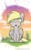 Size: 1050x1680 | Tagged: safe, artist:silverhopexiii, derpy hooves, pegasus, pony, g4, blushing, chest fluff, female, looking at you, no pupils, signature, silly, silly pony, sitting, smiling, solo, starry eyes, tongue out, wingding eyes