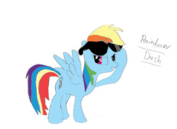 Size: 7015x5100 | Tagged: safe, artist:szinthom, color edit, edit, rainbow dash, g4, absurd resolution, colored, colored sketch, drawing, female, scan, sketch, solo