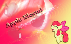 Size: 2560x1600 | Tagged: safe, artist:saeiter, artist:saturtron, apple bloom, g4, female, open mouth, solo, wallpaper