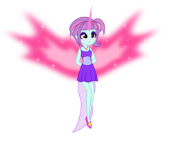 Size: 6000x5000 | Tagged: safe, artist:mixiepie, sunny flare, equestria girls, g4, my little pony equestria girls: friendship games, absurd resolution, alternate clothes, daydream shimmer, daydream-ified, female, horn, simple background, solo, transparent background, wings