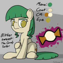 Size: 4000x4000 | Tagged: safe, artist:ashtoneer, oc, oc only, oc:bittersweet, earth pony, pony, absurd resolution, female, mare, reference sheet, solo