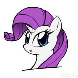Size: 640x640 | Tagged: safe, artist:inferno988, rarity, g4, bust, female, looking at you, simple background, solo, white background