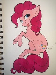 Size: 2448x3264 | Tagged: safe, artist:silentwulv, pinkie pie, g4, female, high res, solo, traditional art