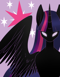 Size: 1024x1325 | Tagged: safe, artist:noodlefreak88, edit, twilight sparkle, alicorn, pony, g4, female, silhouette, solo, twilight sparkle (alicorn)