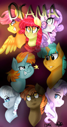 Size: 1600x3000 | Tagged: safe, artist:artistcoolpony, apple bloom, button mash, diamond tiara, scootaloo, silver spoon, snails, snips, sweetie belle, earth pony, pony, g4, cutie mark crusaders