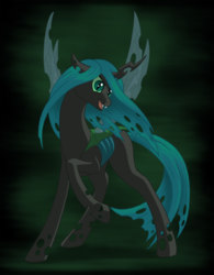 Size: 1496x1920 | Tagged: safe, alternate version, artist:nebulastar985, queen chrysalis, changeling, changeling queen, fanfic:midnight star, g4, female, solo