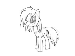 Size: 1280x960 | Tagged: safe, artist:mranthony2, oc, oc only, oc:lemon bounce, earth pony, pony, digital art, earth pony oc, lineart, looking at you, monochrome, sketch, solo