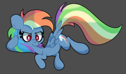 Size: 1280x747 | Tagged: safe, artist:turtlefarminguy, rainbow dash, g4, alternate color palette, backwards cutie mark, female, solo