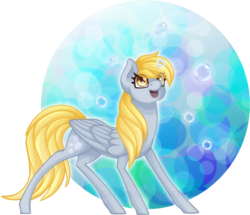 Size: 1024x880 | Tagged: safe, artist:daydream-fighter, derpy hooves, pegasus, pony, g4, bubble, female, mare, solo