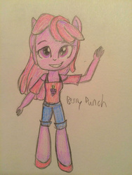 Size: 1024x1365 | Tagged: safe, artist:berrypunchrules, berry punch, berryshine, equestria girls, g4, equestria girls minis, equestria girls-ified, traditional art