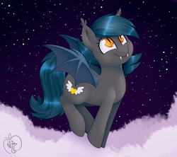 Size: 1800x1600 | Tagged: safe, artist:notenoughapples, oc, oc only, oc:speck, bat pony, pony, solo