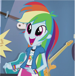 Size: 501x505 | Tagged: safe, screencap, rainbow dash, equestria girls, g4, guitar centered, my little pony equestria girls: rainbow rocks, cute, dashabetes, dilated pupils, female