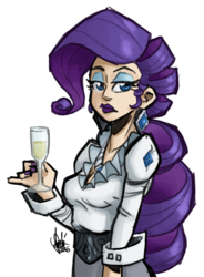 Size: 550x746 | Tagged: safe, artist:theartrix, rarity, human, g4, female, humanized, lipstick, nail polish, simple background, solo, transparent background