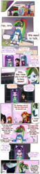 Size: 810x3471 | Tagged: safe, artist:nekojackun, aria blaze, blueberry cake, drama letter, fluttershy, mystery mint, normal norman, rainbow dash, sonata dusk, sunset shimmer, watermelody, oc, oc:red soul, comic:the worst, equestria girls, g4, comic