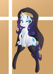 Size: 1000x1383 | Tagged: safe, artist:hidden-cat, rarity, g4, bipedal, female, nun, nun rarity, solo