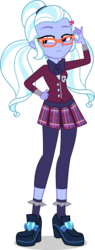 Size: 1890x5000 | Tagged: dead source, safe, artist:xebck, sugarcoat, equestria girls, g4, my little pony equestria girls: friendship games, .svg available, clothes, crystal prep academy, crystal prep academy uniform, female, glasses, hairclip, high heels, high res, leggings, pigtails, plaid skirt, pleated skirt, school uniform, shoes, simple background, skirt, socks, solo, transparent background, vector
