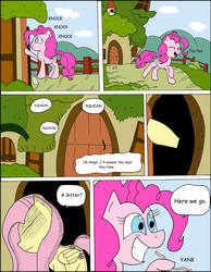 Size: 1024x1322 | Tagged: safe, artist:average-00, fluttershy, pinkie pie, comic:opposites, g4, comic, this will end in tears