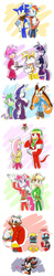 Size: 1000x5100 | Tagged: safe, artist:hoshinousagi, applejack, fluttershy, pinkie pie, rainbow dash, rarity, twilight sparkle, alicorn, anthro, g4, amy rose, christmas, crossover, crossover shipping, cubot, doctor eggman, female, high res, holly, holly mistaken for mistletoe, knuckles the echidna, knuckleshy, male, mane six, miles "tails" prower, orbot, shadow the hedgehog, shipping, sonic boom, sonic the hedgehog, sonic the hedgehog (series), sonicified, sticks the badger, straight, twilight sparkle (alicorn)