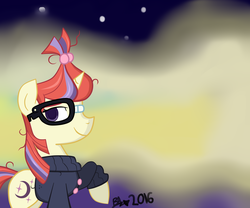 Size: 6000x5000 | Tagged: safe, artist:brohoof-arts, moondancer, g4, absurd resolution, clothes, female, glasses, messy mane, solo, sweater