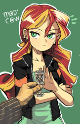 Size: 614x945 | Tagged: safe, artist:pk4g, edit, sunset shimmer, equestria girls, g4, female, meme, solo