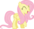 Size: 2145x1845 | Tagged: artist needed, safe, edit, fluttershy, g4, alternate hairstyle, double mane, female, happy, simple background, solo, transparent background, vector