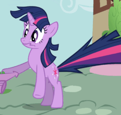 Size: 419x397 | Tagged: safe, screencap, spike, twilight sparkle, pony, unicorn, boast busters, g4, alarmed, animated, cropped, not what it looks like, out of context, unicorn twilight