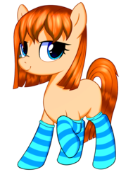 Size: 909x1200 | Tagged: safe, artist:kas92, oc, oc only, oc:silent hoofstep, clothes, socks, solo, striped socks