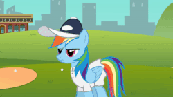 Size: 480x270 | Tagged: safe, artist:agrol, rainbow dash, scootaloo, everypony plays sports games, g4, animated, clothes, female, fence, loop, rainbow dash always dresses in style, skirt, tree, youtube link