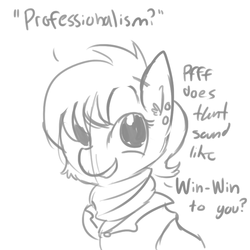 Size: 792x792 | Tagged: safe, artist:tjpones, ms. harshwhinny, pony, g4, black and white, cute, female, grayscale, monochrome, ms. cutewhinny, professionalism, solo