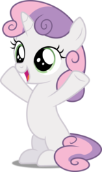 Size: 3564x6000 | Tagged: safe, artist:dashiesparkle, sweetie belle, pony, unicorn, g4, belly, cute, diasweetes, female, happy, simple background, solo, transparent background, vector