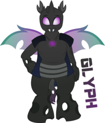 Size: 4527x5309 | Tagged: safe, artist:gray-gold, oc, oc only, oc:glyph, changeling, anthro, unguligrade anthro, absurd resolution, male, necklace, smiling, solo