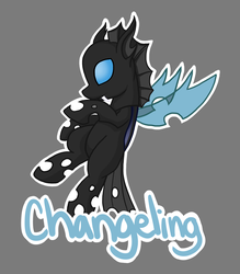 Size: 4827x5517 | Tagged: safe, artist:velocityraptor, changeling, absurd resolution, colored, cute, flying, solo, text