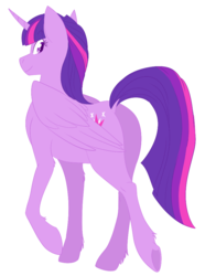 Size: 736x990 | Tagged: safe, artist:fizzy-dog, twilight sparkle, alicorn, pony, g4, butt, dock, female, looking back, mare, plot, rear view, simple background, solo, twilight sparkle (alicorn)